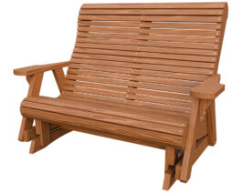 4ft Wood Rollback Glider Canyon Brown Front Right.