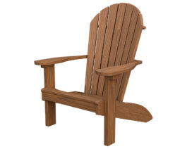 Wood Adirondack Chair Sepia Brown Front Right.