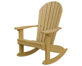 Wood Adirondack Rocking Chair Golden Oak Front Right.