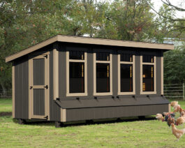 Lean-To Chicken Coop 7' x 16' w/LP Smartside Siding.