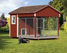 Traditional dog kennel.