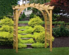 Wooden, Roman arch, arbor.