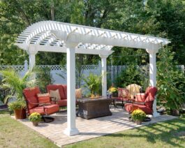 10' x 12' Arcadian White Vinyl Pergola