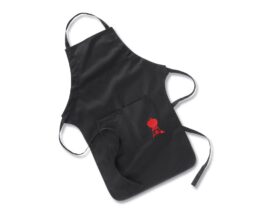 Black Apron, Red Weber Kettle.