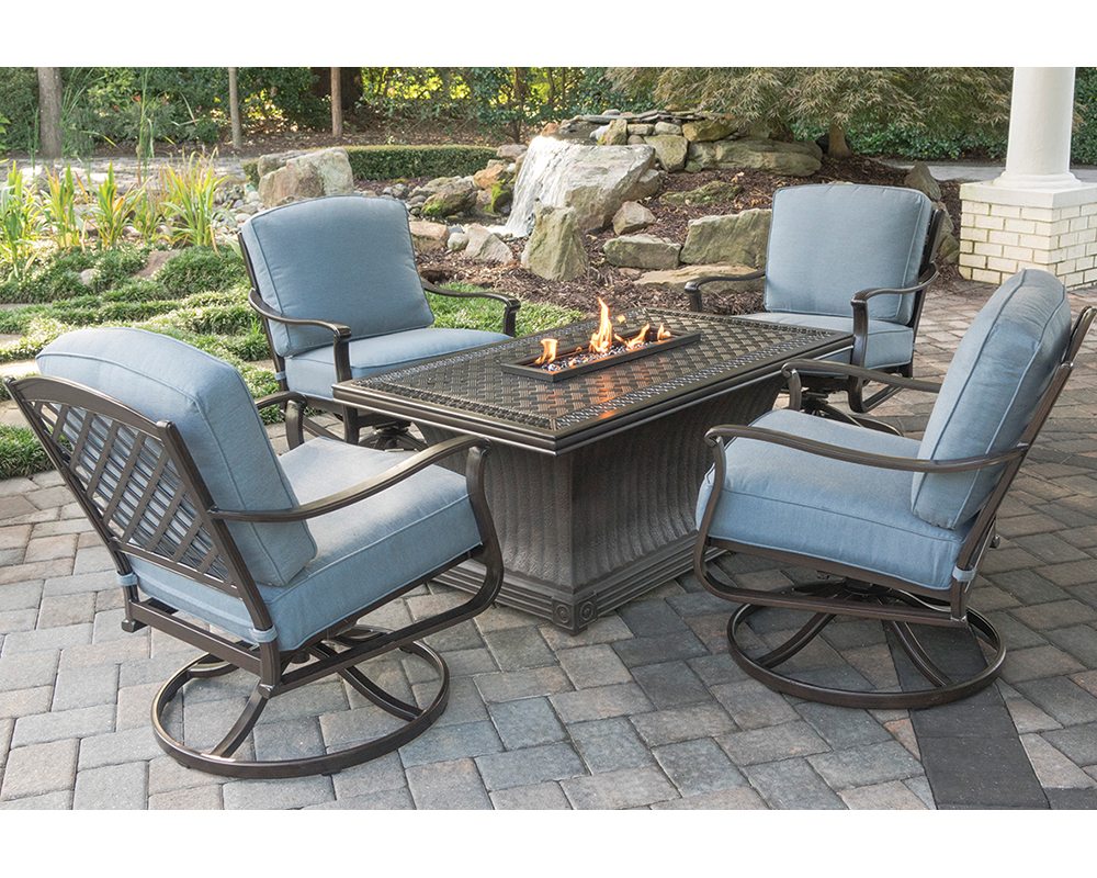 Parkdale Firepit Chat Group Blue Green Acres Outdoor Living