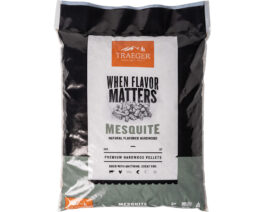 Traeger Mesquite Pellets front of bag.