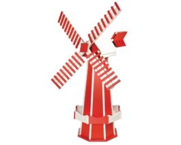 Cardinal Red and White Windmill