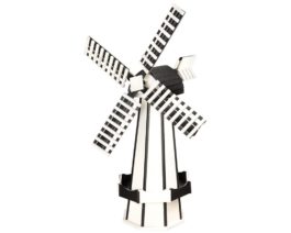 White and Black Windmill