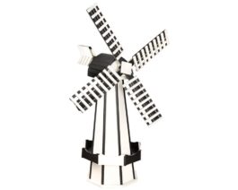 White and Black Windmill
