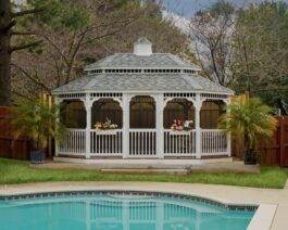 12x16 Vinyl Oval Gazebo.