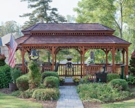 12x24 Oval Wooden Gazebo