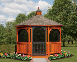 Wooden Octagon Gazebo.