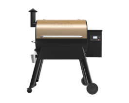 Black Traeger Pro 780 pellet grill with bronze top.