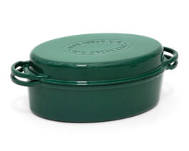 Enameled Cast Iron Dutch Oven.