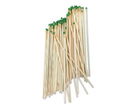 Long stick matches with green heads.