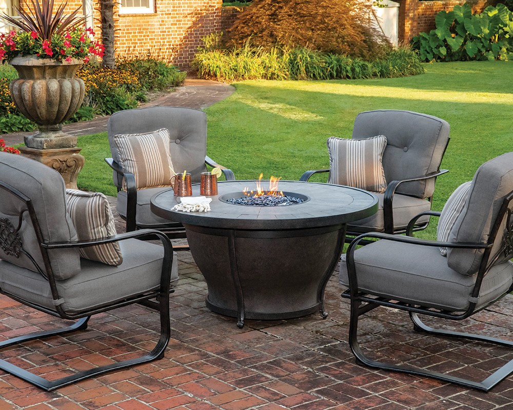 Madison Porcelain Fire Pit Set Green Acres Outdoor Living
