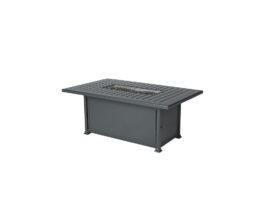Black Paso Robles rectangular chat height fire table.
