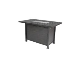 Black Paso Robles rectangular counter height fire table.