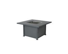 Black Paso Robles square chat height fire table.