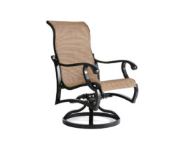 Volare Sling Swivel Dining Chair.