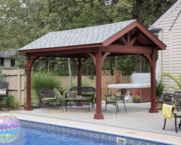 Country Lane Traditional Wooden A-Frame Pavilion.