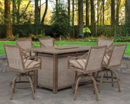 Potomac Bar Fire Pit, 40x72, in stock patio furniture.