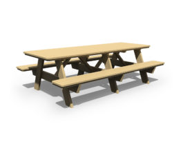 Patiova Wooden 3x8 Picnic Table
