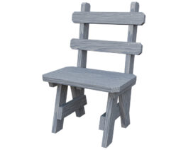 23in Bench w Back Sky Gray Front Right.