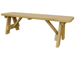 54in Bench Golden Oak Front Right.