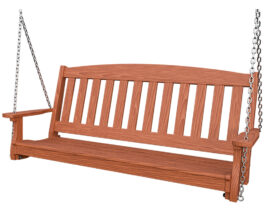 5ft English Garden Hanging Swing Cedar Front Right.