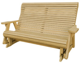 5ft Wood Rollback Glider Golden Oak Front Right.