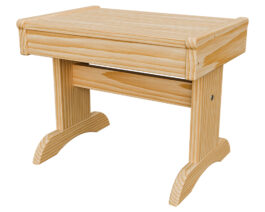 Adirondack End Table Unstained Front Right.