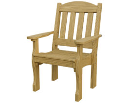 English Garden Dining Armchair Golden Oak Front Right.