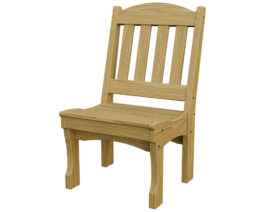 English Garden Dining Side Chair Golden Oak Front Right.