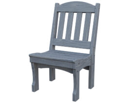 English Garden Dining Side Chair Sky Gray Front Right.