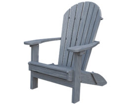 Wood Adirondack Folding Chair Sky Gray Front Right.