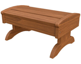 Wood Adirondack Footstool Canyon Brown Front Right.