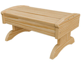 Wood Adirondack Footstool Unstained Front Right.