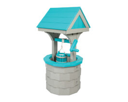 Light Gray & Aruba Blue Wishing Well.