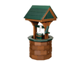 Mahogany & Turf Green Wishing Well.