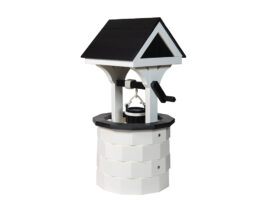 White & Black Poly Wishing Well.