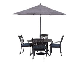 Ariana 44x44 Table Set, Blue.