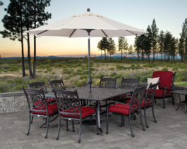 Ariana 64x64 Table Set, red.