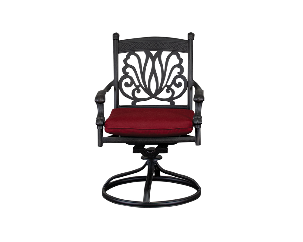 Ariana Swivel Dining Chair, Red.