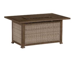 Potomac fire pit with lid on.
