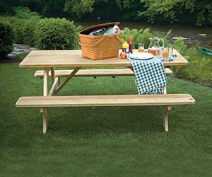 Wooden Picnic Table.