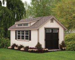 Deluxe Painted Cape Transom Shed.