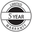 5 Year Warranty Logo.