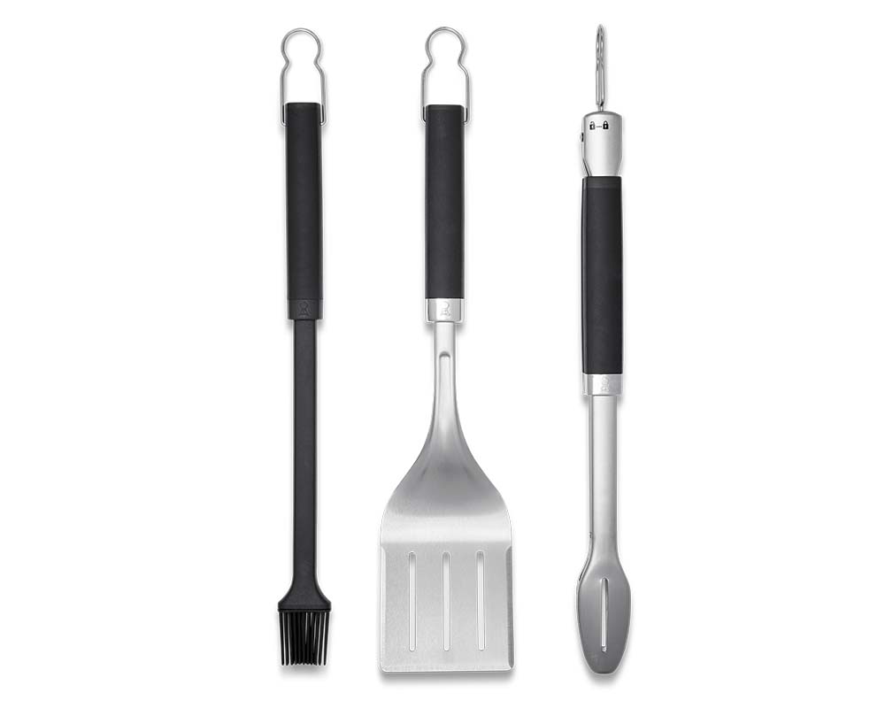 Weber Precision Tongs & Spatula Grilling Tool Set, Stainless Steel