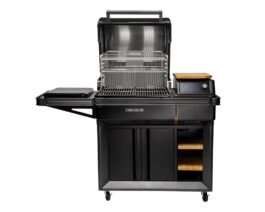 Traeger Timberline Front View, Open.